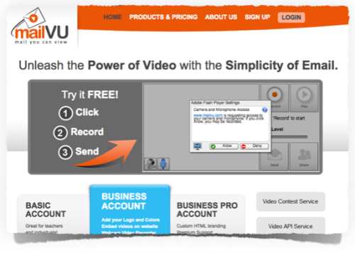 3 clever video tools - MailVU online software