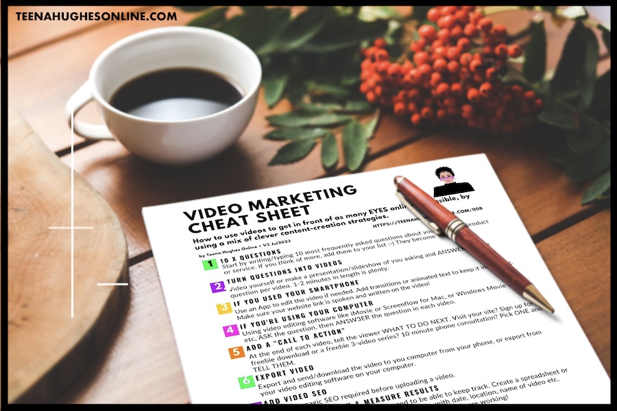 Video Marketing Cheat Sheet with Teena Hughes