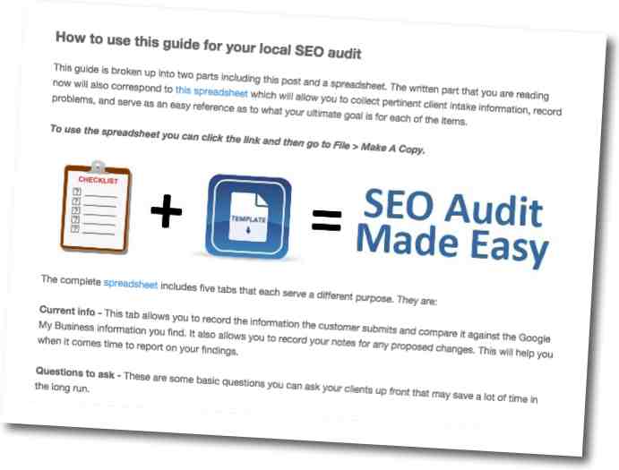 an SEO audit made easy with lessons and a checklist