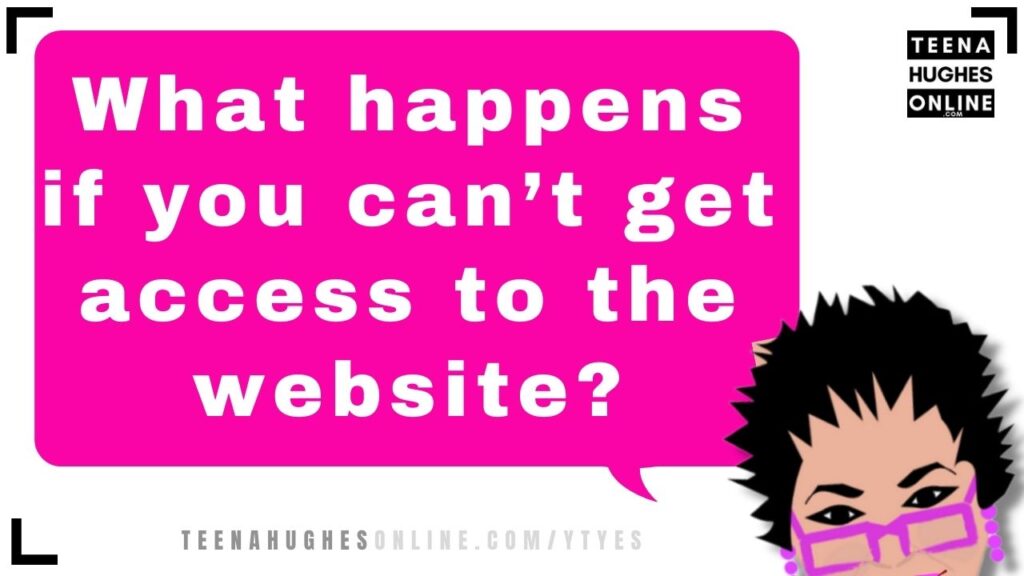 What happens if you cannot get access to the website - How to claim back a website